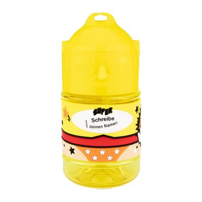 Wasserflasche f. Kinder mit Namen fuer Schule und Freizeit-BPA frei-Trinkflasche Blan