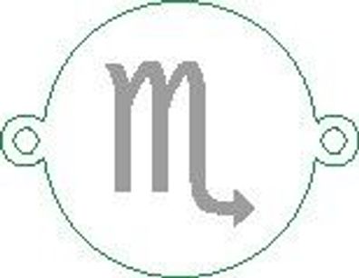 Versilbertes Armband mit Sternzeichen Skorpion