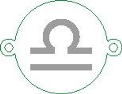 Versilbertes Armband mit Sternzeichen Waage