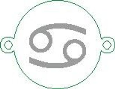 Versilbertes Armband mit Sternzeichen Krebs