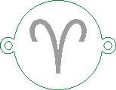 Versilbertes Armband mit Sternzeichen Widder