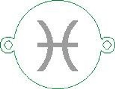 Versilbertes Armband mit Sternzeichen Fische