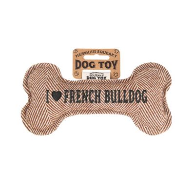 Quietschender Hunde Knochen form-Hundespielzeug French Bulldog