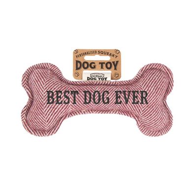 Quietschender Hunde Knochen form-Hundespielzeug Best Dog Ever -red