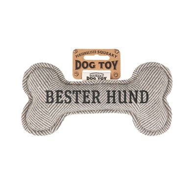 Quietschender Hunde Knochen form-Hundespielzeug Bester Hund -grey