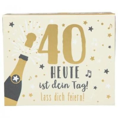 Wunscherfßller Soundboxen Zahlengeburtstage 1 Stueck - 40 Heute ist dein Tag! lass Di