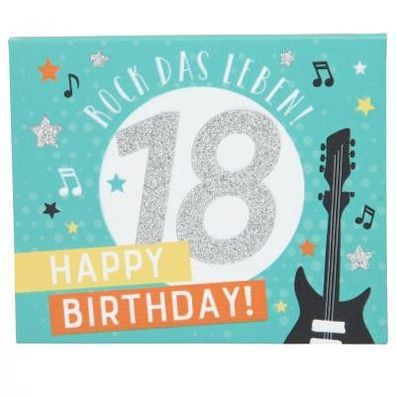 Wunscherfßller Soundboxen Zahlengeburtstage 1 Stueck - Rock das Leben! 18 Happy Birth