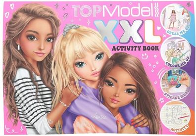 TOPModel XXL Activity Malbuch fuer Maedchen, Kreativbuch mit Stickern und Ausmalvorla