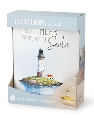 LED-Laterne Poesielicht Leuchtturm- "Ein bisschen Meer, ?¬Â¦