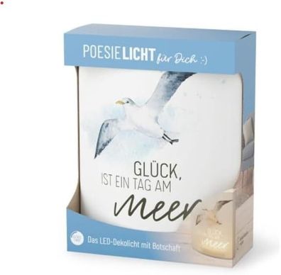 LED-Laterne Poesielicht Moewe "Glueck, ist