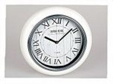 Wanduhr GRAND HOTEL rund 29cm weiss Metall von Formano