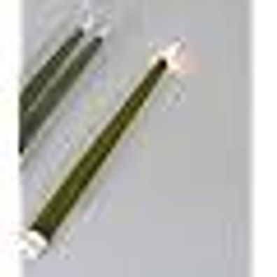 Set 2 LED-Spitzkerzen gruen mit Timer