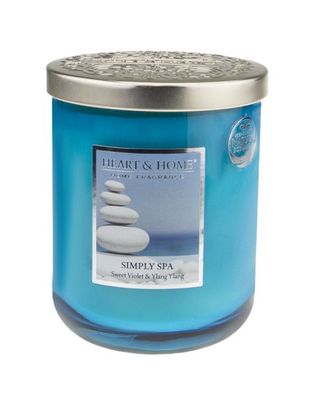 Heart & Home Duftkerze, gross, 340 g, Simple Spa, Grundpreis (97,03 Euro/kg)