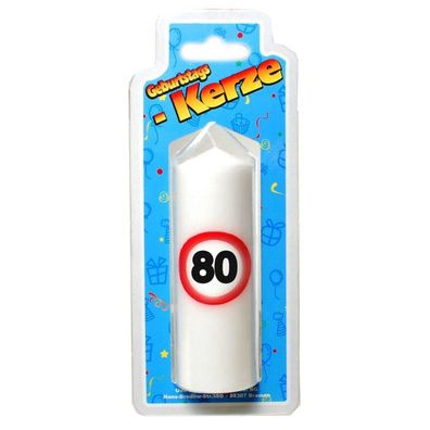 Geburtstags Kerze zum 80. Geburtstag 135g (Grundpreis 1kg: 73,70 EUR)