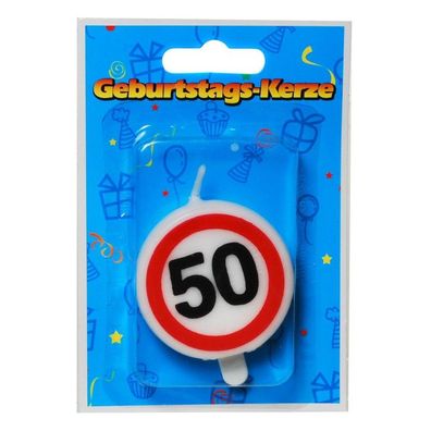 Tortenkerze - Fuenfzig- 50. Geburtstag- Zahlenkerze 20g (Grundpreis 100g: 39,75EUR)