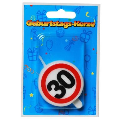 Tortenkerze - Dreissig- 30. Geburtstag- Zahlenkerze 20g (Grundpreis 100g: 39,75 EUR)
