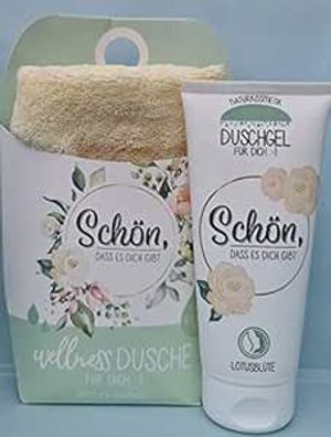 LaVida Relax-Geschenk-Set, Wellness Dusche, Schoen dass es Dich gibt", Duschgel- zert