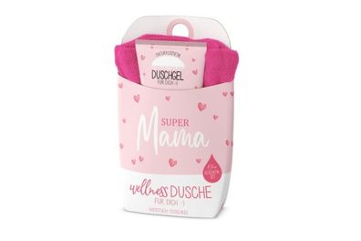 la Vida Wellness-Dusche Geschenkset Duschgel+Baumwoll-Handtuch fuer Mama + Papa (Supe