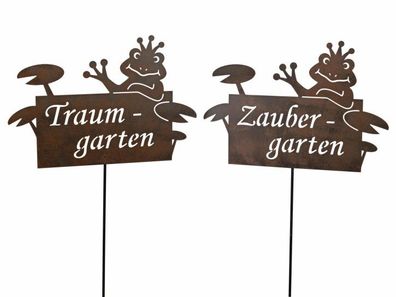 1von 2 Metall Stecker Gartendeko Gartenstecker Frosch Metall 36 cm Sortiertâ?¬Â¦