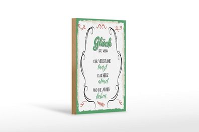 Holzschild Glück ist wenn der Verstand tanzt, 3 verschied Größen, Spruch