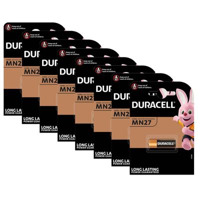8x Duracell Batterie MN27 A27 LR27A GP27 L828 12V 18mAh ø 8x28mm
