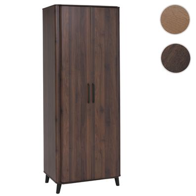 Hochschrank HWC-P42, Garderobenschrank Kleideraufbewahrung 2 Türen MDF 216x80x57cm