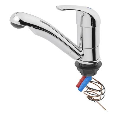 Kalt-Warm Wasserhahn Mischbatterie Keramik Carino 12 V Ø33 mm chrom Campingwasserhahn