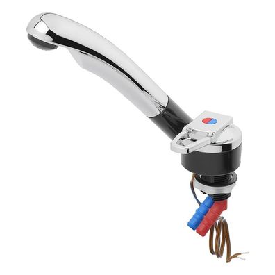 Kalt-Warm Wasserhahn Mischbatterie Keramik Deluxe Ø27 mm chrom/schwarz Campingwasserh