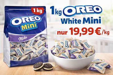 1kg Oreo White Mini einzeln verpackt Candybar
