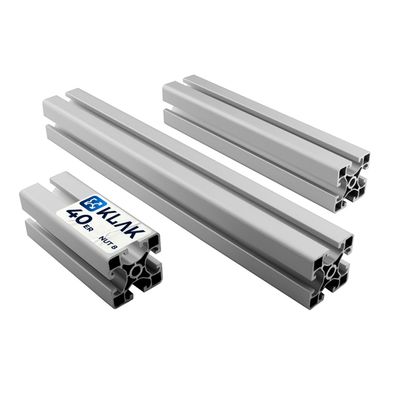 KLAK 40 - Aluprofil 40x40mm light Nut 8 Aluminium Systemprofil Typ I 100-2000mm