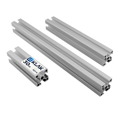 KLAK 30 - Aluprofil 30x30mm Nut 8 Aluminium Systemprofil Typ B 100mm-2000mm