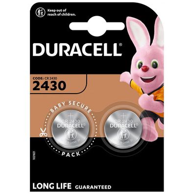 Duracell Knopfzelle Lithium CR2430 3V Batterien 2er Blister CR 2430