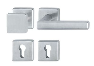 HOPPE Wechselgarnitur Dallas Rosettengarnitur PZ Edelstahl matt Außenbeschlag