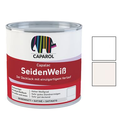 Caparol Capalac Seidenweiss 2.5 LTR Decklack Holzlack Metalllack Aussen Innen