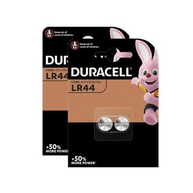2x Duracell Alkaline Batterien Knopfzellen LR44 AG13 A76 V13GA 76A 1.5V 2er Blister