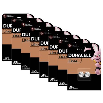 8x Duracell Alkaline Batterien Knopfzellen LR44 AG13 A76 V13GA 76A 1.5V 2er Blister