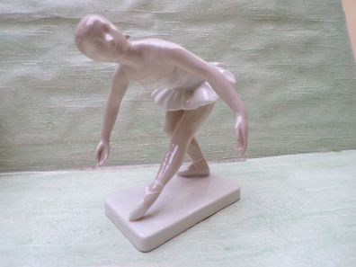 Porzellan Figur Ballerina Royal Dux 154/47 Riß im Sockel 16cm