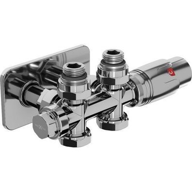 Mexen G00 Thermostat-Set, chrom, DN50, mit Verkleidung