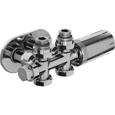 Mexen G05 Thermostat-Set, Chrom, DN50, Winkel/Gerade