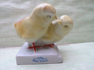 Porzellan Figur Baile Victoria RPR CLUJ? Vögel Küken 11,5cm