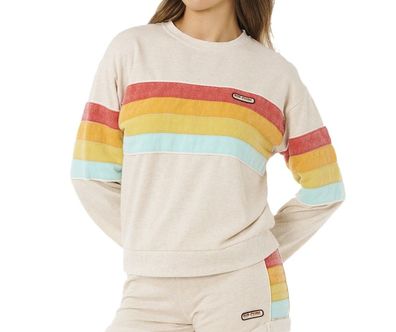 RIP CURL Women Crew Surf Revival Relaxed oatmeal - Größe: M