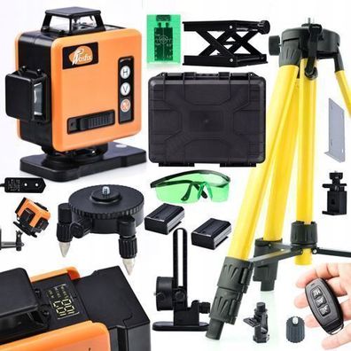 Rosfix Laser-Wasserwaage ROT16L-L – 16 Linien 3D Grün | IP54, 25?m Reichw