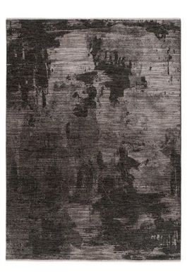 Teppich Höhe 10 mm Kurzflorteppich rechteckig Grau Wohnzimmer 4 Größen