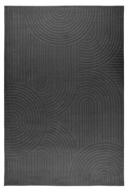 Teppich Höhe 11 mm moderner Kurzflorteppich rechteckig Grau Wohnzimmer 4 Größen