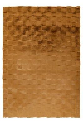 Teppich Höhe 18 mm weicher Kurzflorteppich rechteckig Gelb Wohnzimmer 4 Größen