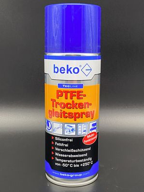 beko PTFE Trockengleitspray 400 ml Trocken Schmiermittel Gleitspray