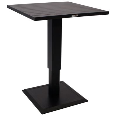 Bistrotisch / Stehtisch 75x75cm höhenverstellbar, Aluminium anthrazit