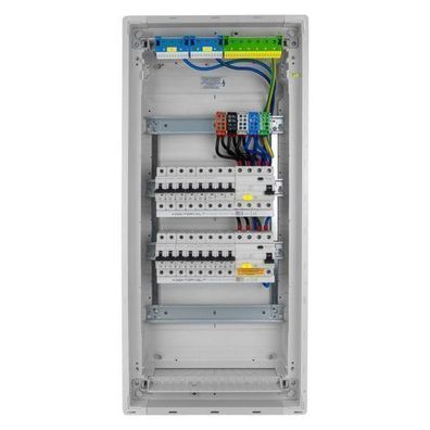 Sicherungskasten Hager Unterputz 14xMCB 2xRCCB verdrahtet Verteilerschrank VDE