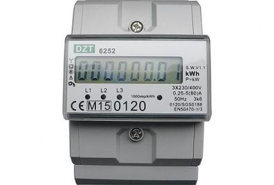 KDK Dornscheidt Drehstromzähler DZT6252 230/400V 5/80A MID 50-60Hz S0 Stromzähler