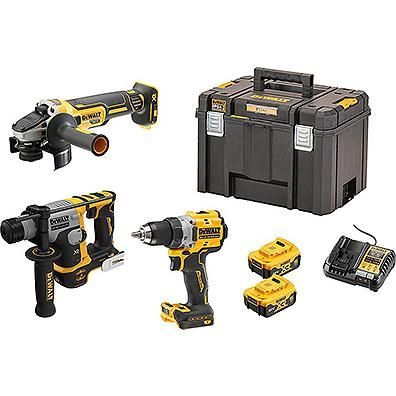 DeWALT Akku-Set 18 V DCK355P2T-QW 3-teilig mit 2 x 5,0 Ah Akkus Ladegerät
